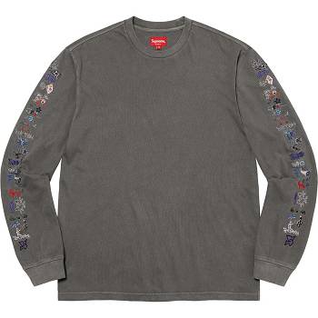 Supreme AOI Icons L/S Top Sweaters Black | IL312FM