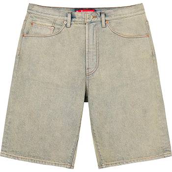 Supreme Baggy Denim Shorts Khaki | IL357UT