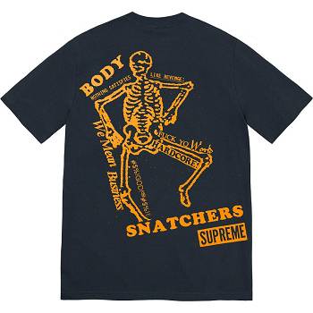 Supreme Body Snatchers Tee T Shirts Navy | IL244BC