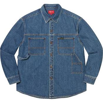 Supreme Denim Painter Shirts Blue | IL391GL