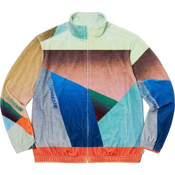 Supreme Geo Velour Track Jackets Multicolor | IL449XF