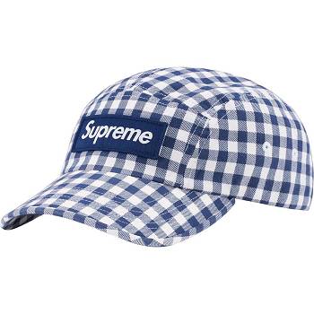 Supreme Gingham Camp Cap Hats Blue | IL115NB