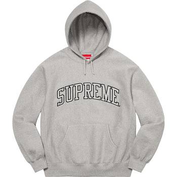 Supreme Glitter Arc Hooded Sweatshirts Grey | IL299QZ