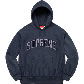 Supreme Glitter Arc Hooded Sweatshirts Navy | IL295VD