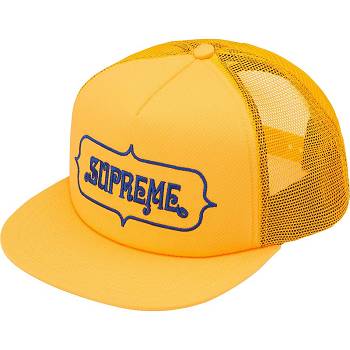 Supreme Highest Mesh Back 5-Panel Hats Yellow | IL131GL