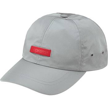 Supreme Leather Patch 6-Panel Hats Grey | IL119EX