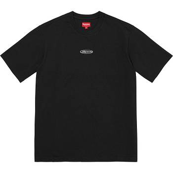 Supreme Oval Logo S/S Top Sweaters Black | IL337DN