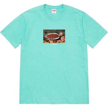 Supreme Strawberries Tee T Shirts Aqua | IL247QZ