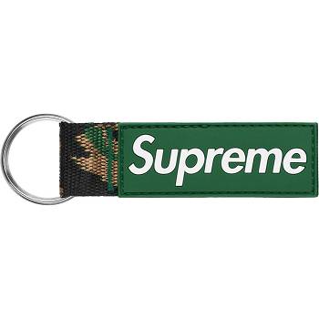 Supreme Webbing Keychain Accessories Green | IL184HK