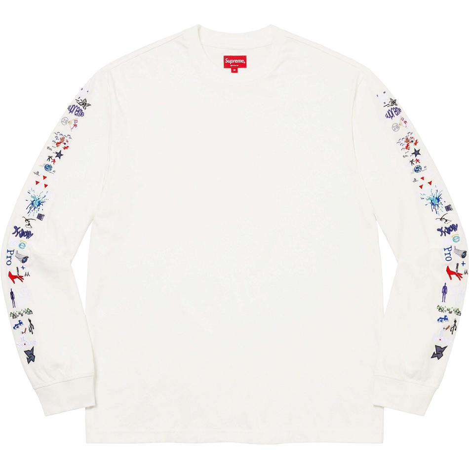 Supreme AOI Icons L/S Top Sweaters White | IL315JJ