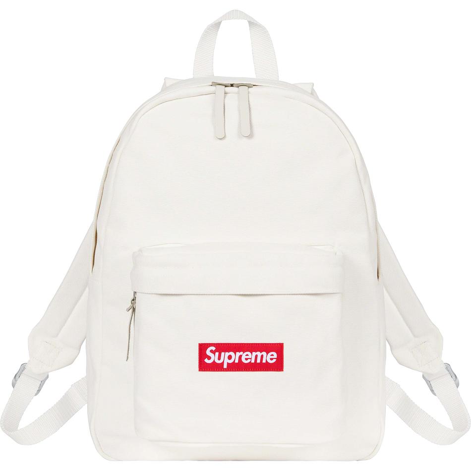 Supreme Canvas Backpack Bags White | IL165VD