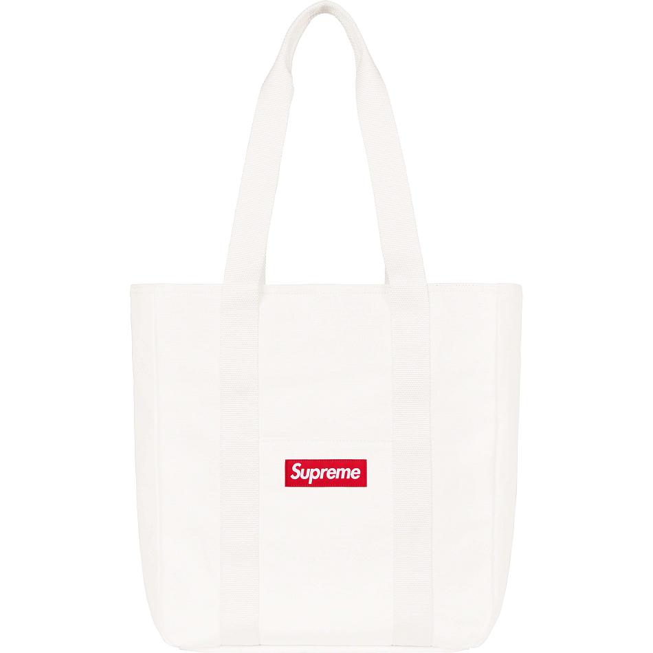 Supreme Canvas Tote Bags White | IL168MA