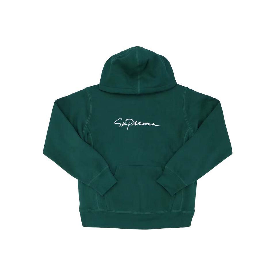 Supreme Classic Script Hooded Sweatshirts Green | IL268CE