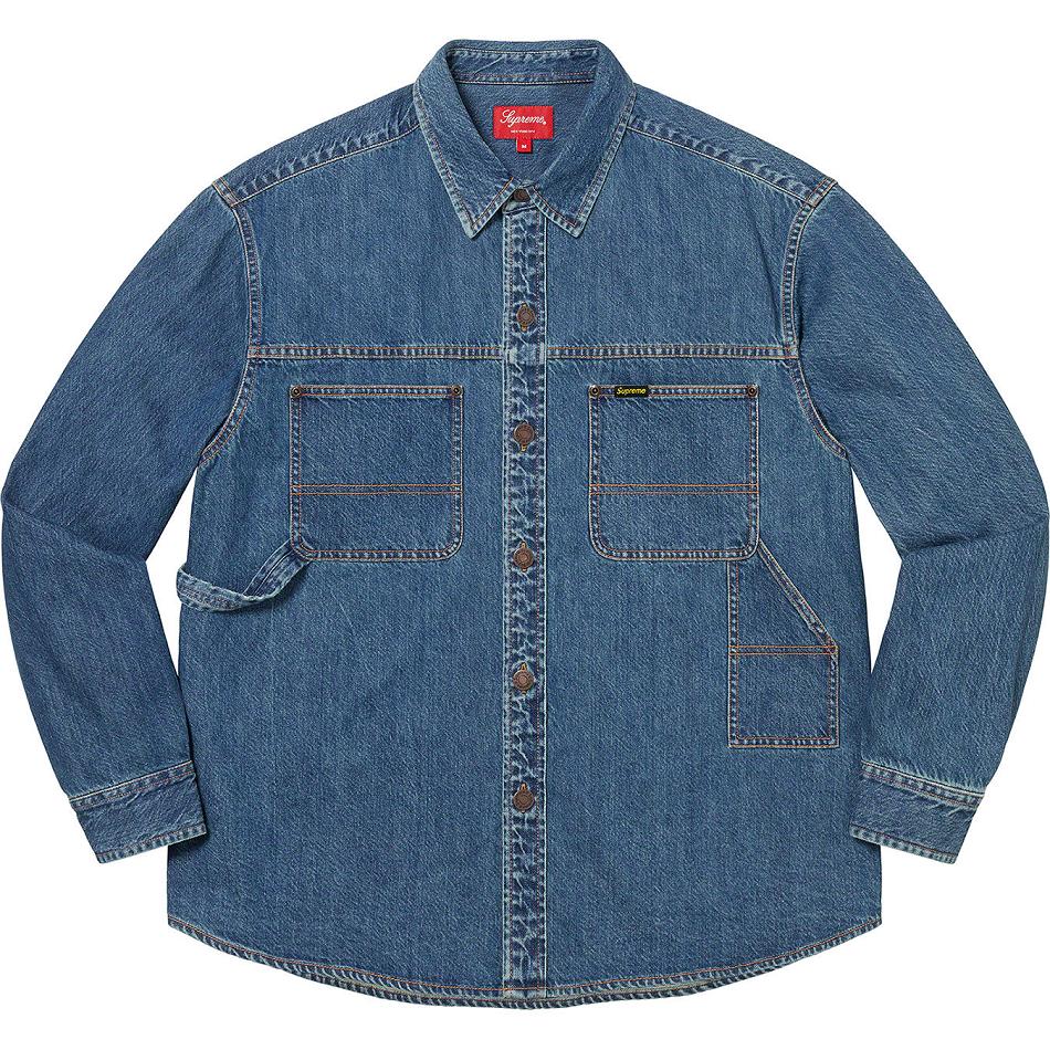 Supreme Denim Painter Shirts Blue | IL391GL