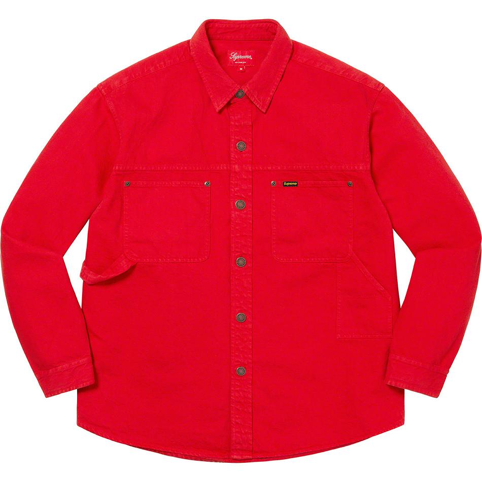 Supreme Denim Painter Shirts Red | IL388SO