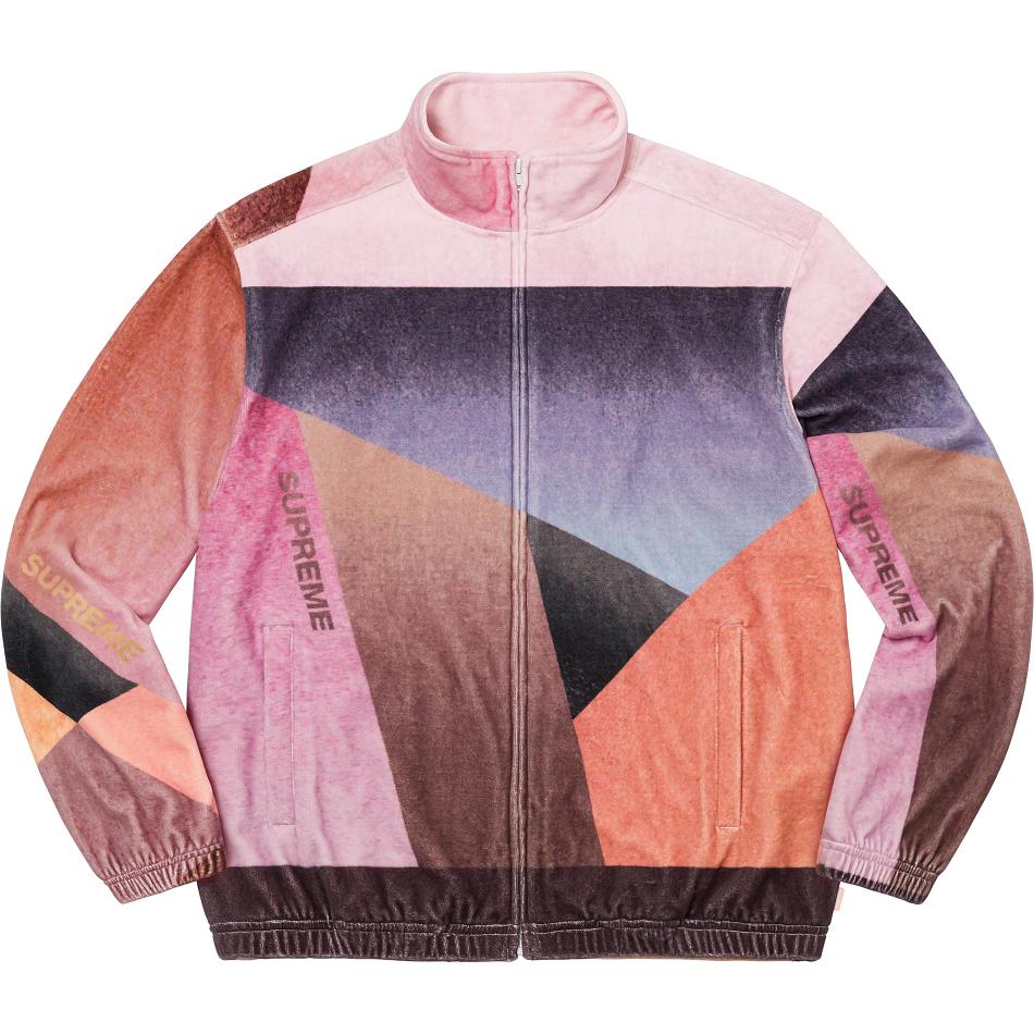 Supreme Geo Velour Track Jackets Pink | IL451VD