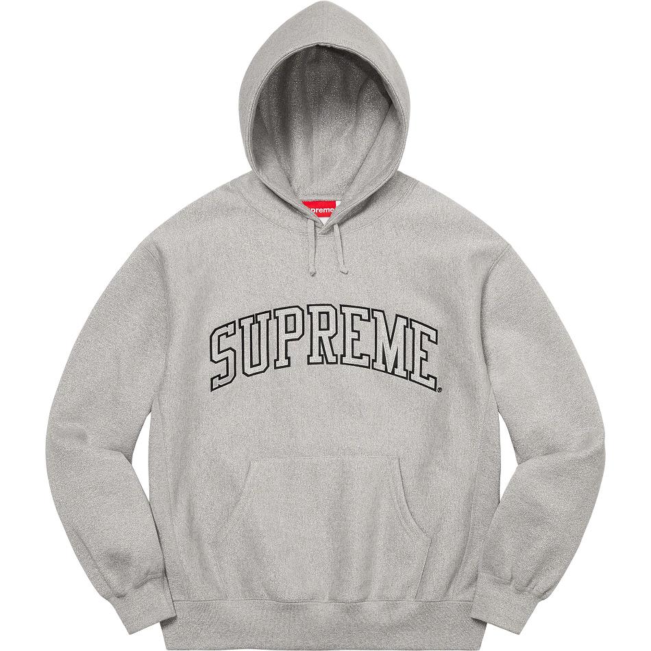 Supreme Glitter Arc Hooded Sweatshirts Grey | IL299QZ