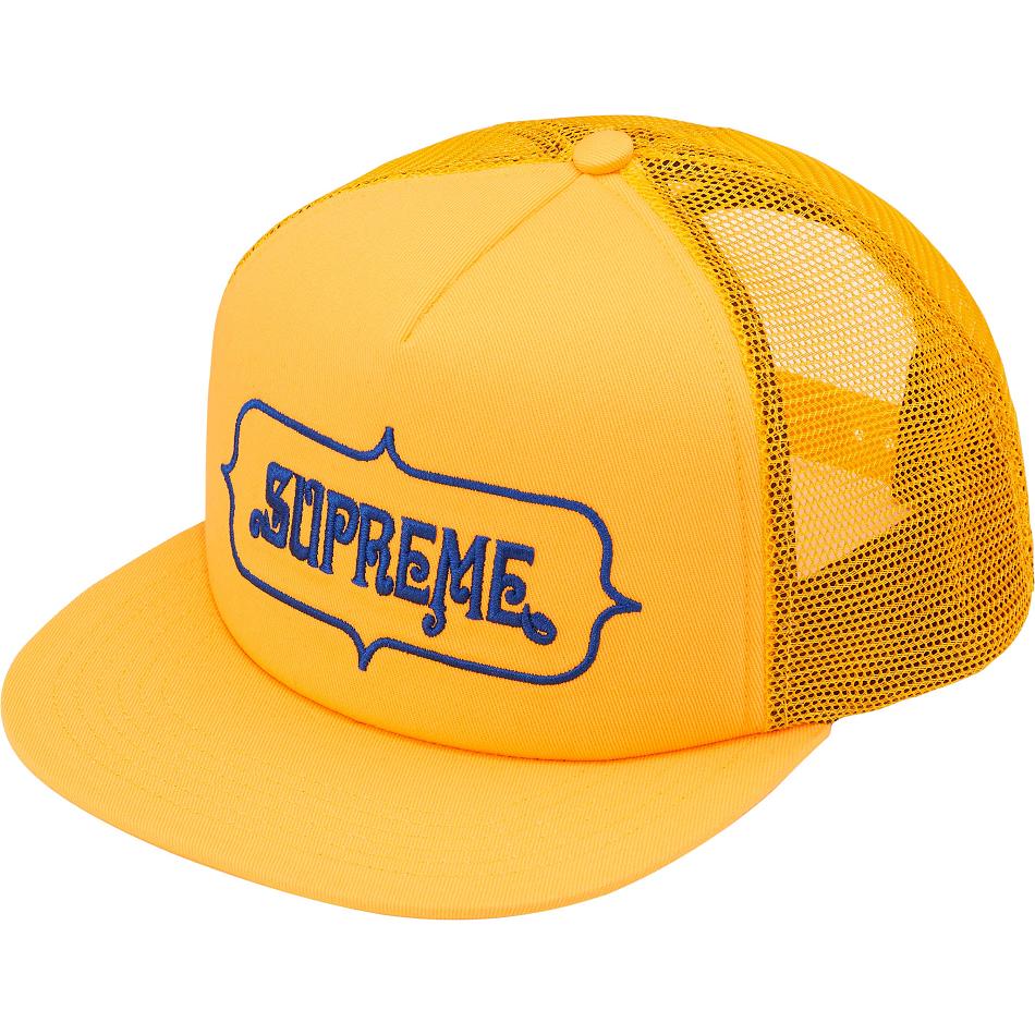 Supreme Highest Mesh Back 5-Panel Hats Yellow | IL131GL