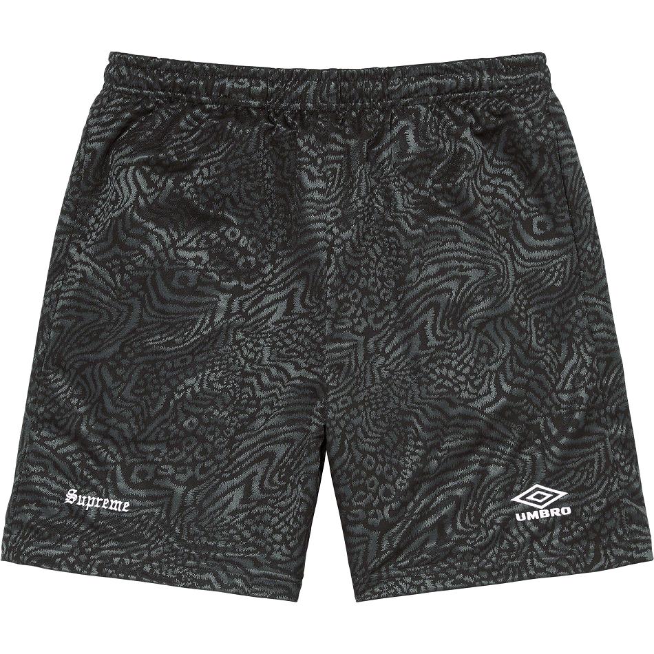 Supreme Jacquard Animal Print Soccer Shorts Black | IL361AP