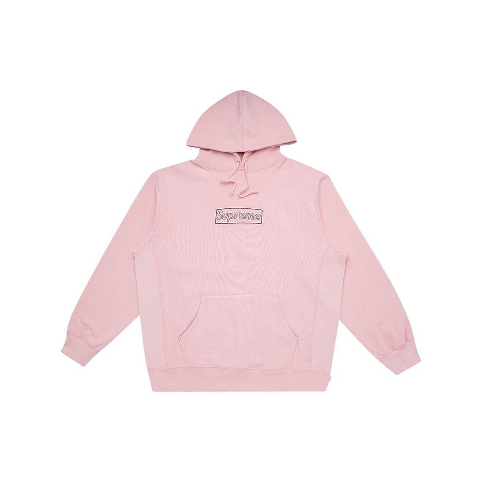 Supreme Kaws Chalk Real Hoodie Pink | IL477VD