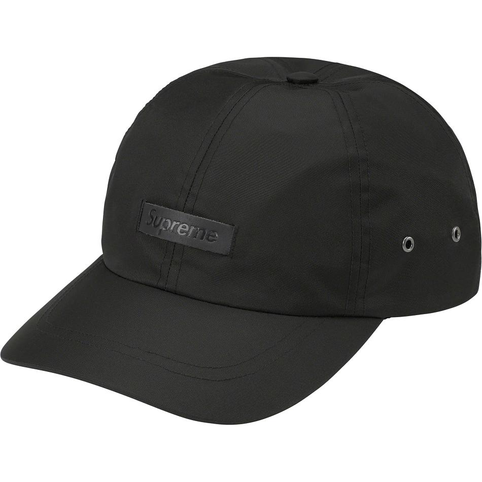 Supreme Leather Patch 6-Panel Hats Black | IL121TV