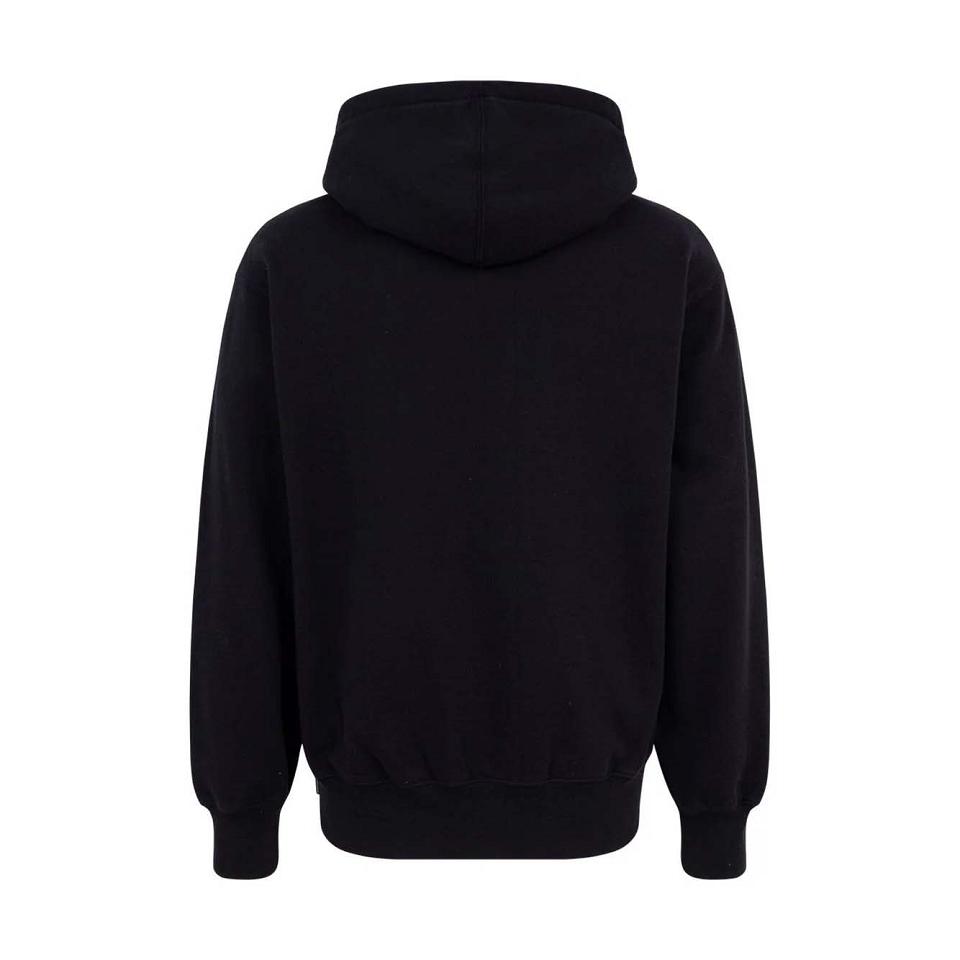 Supreme Logo Embroide Hoodie Black | IL473LH