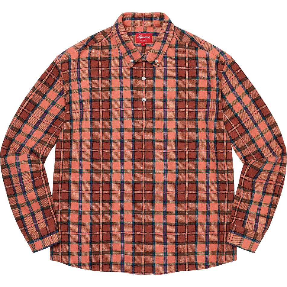 Supreme Pullover Plaid Flannel Shirts Pink | IL378WY