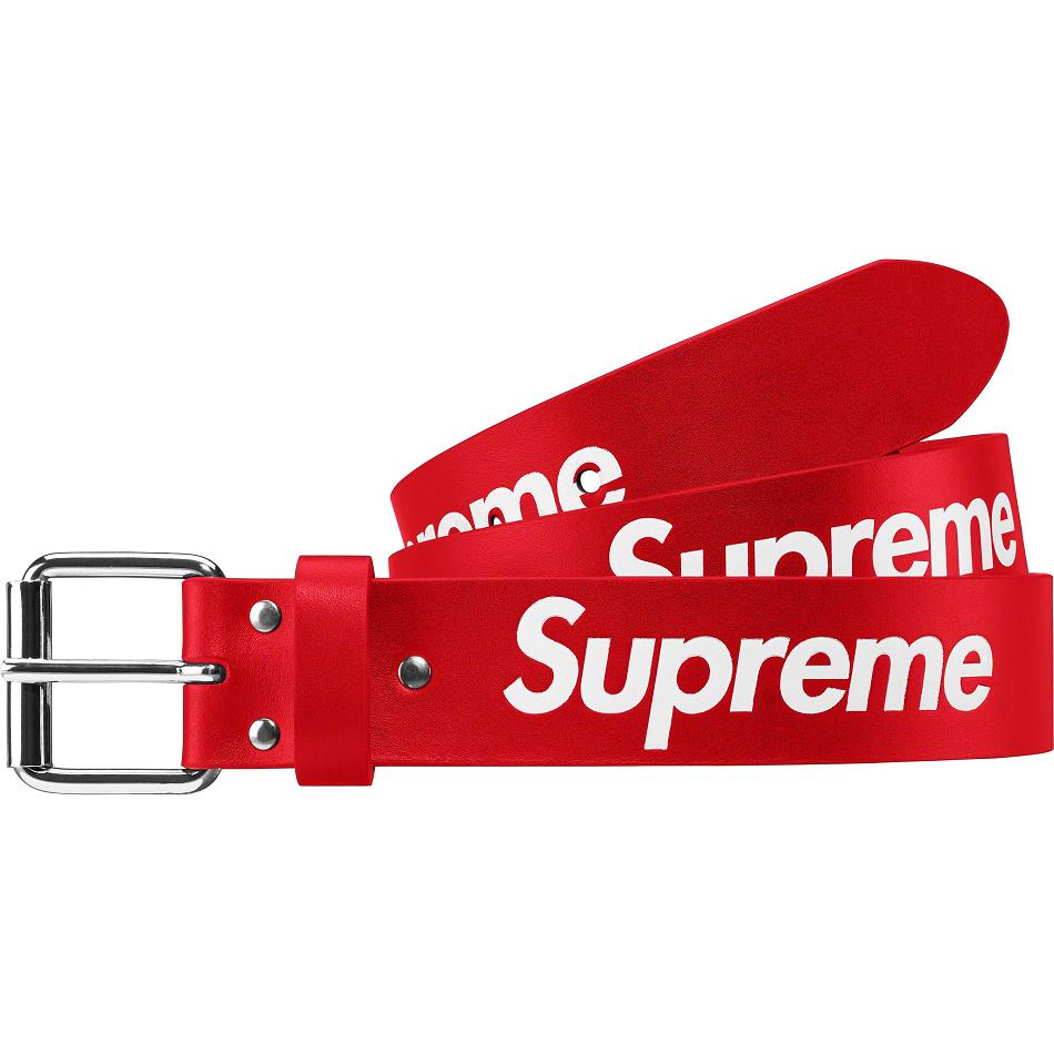 Supreme Repeat Leather Belt Belts Red | IL163XF