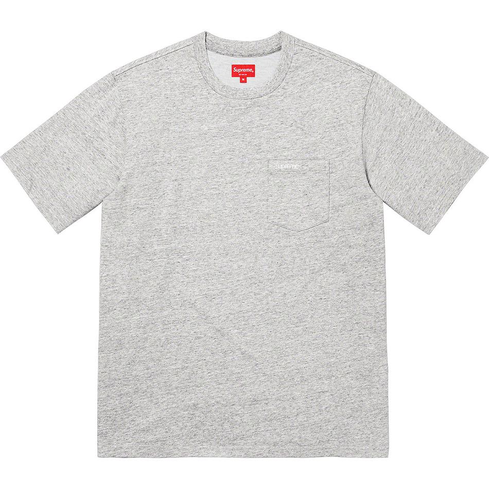 Supreme S/S Pocket Tee Sweaters Grey | IL319XF