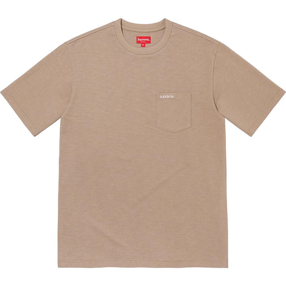 Supreme S/S Pocket Tee Sweaters Khaki | IL317LH