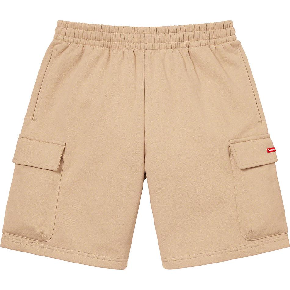 Supreme Small Box Baggy Cargo Sweat Shorts Brown | IL366HK