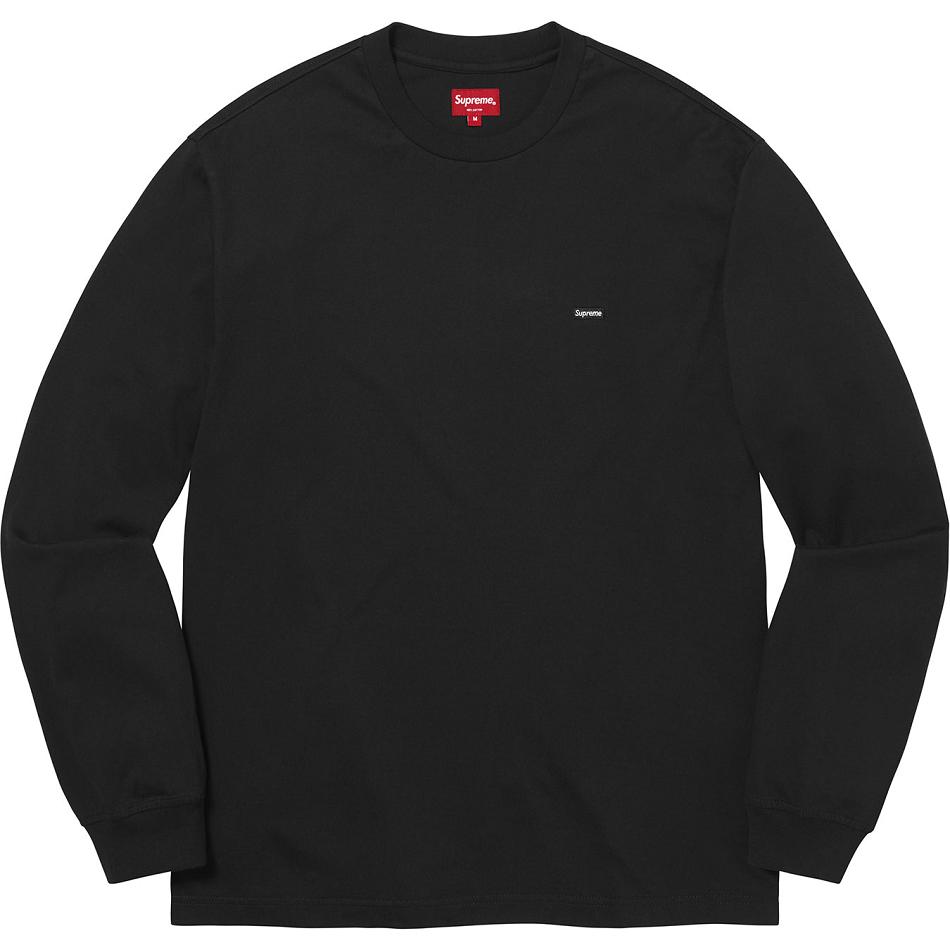 Supreme Small Box L/S Tee Sweaters Black | IL342KI