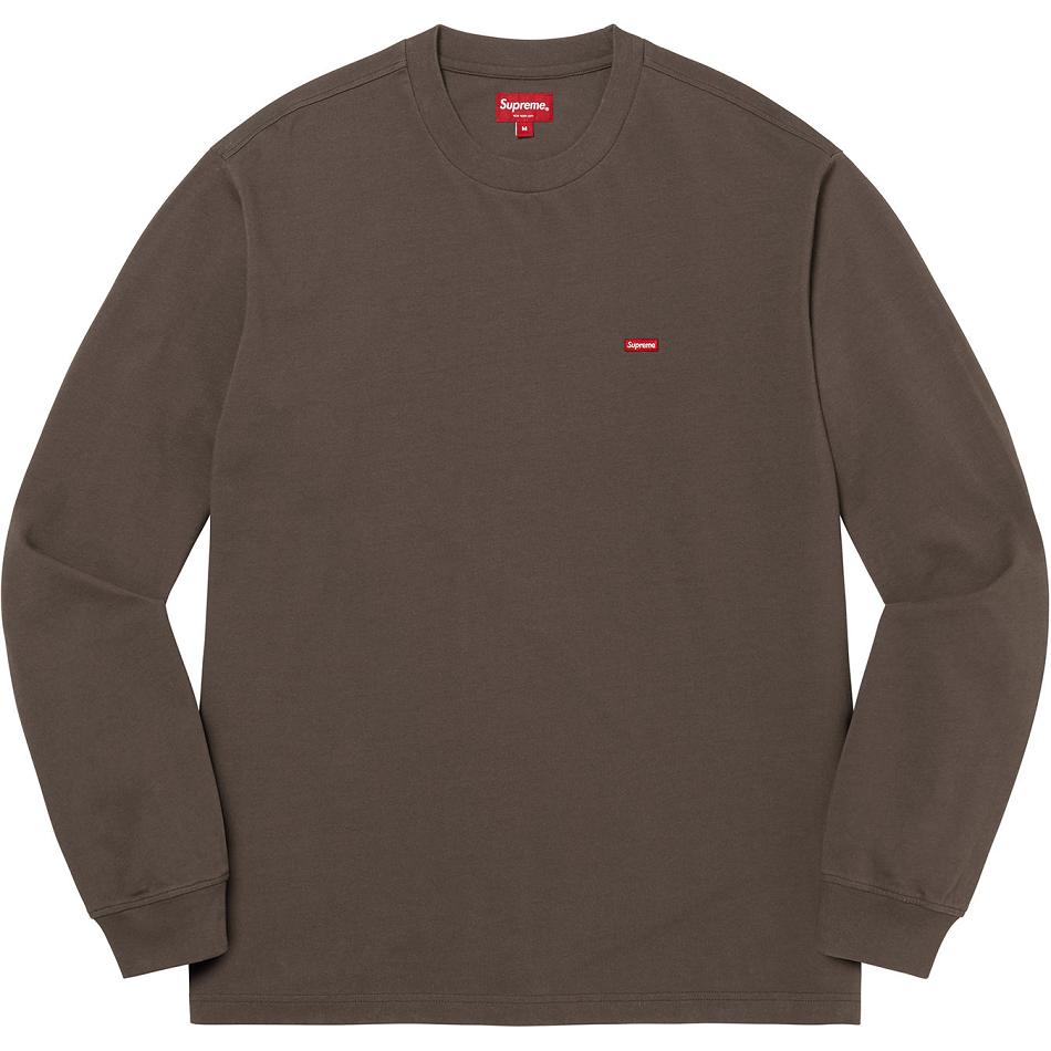 Supreme Small Box L/S Tee Sweaters Brown | IL341JJ