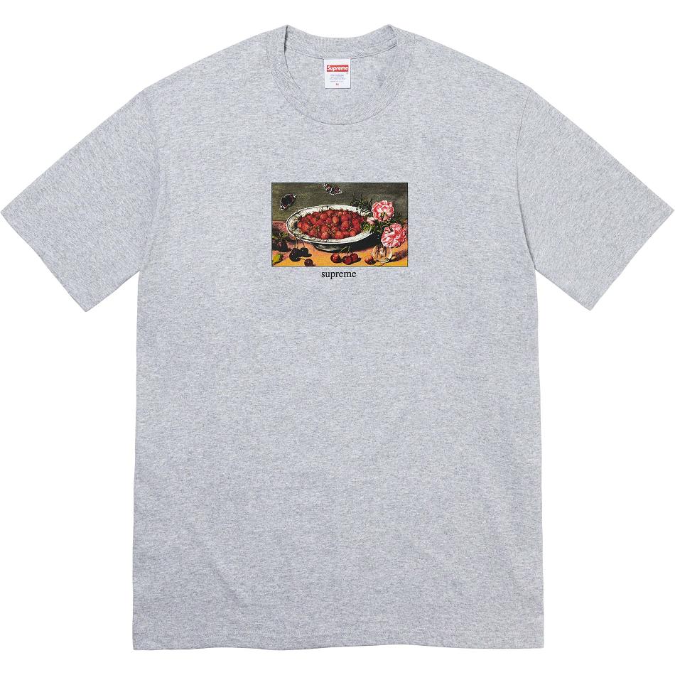 Supreme Strawberries Tee T Shirts Grey | IL249EX