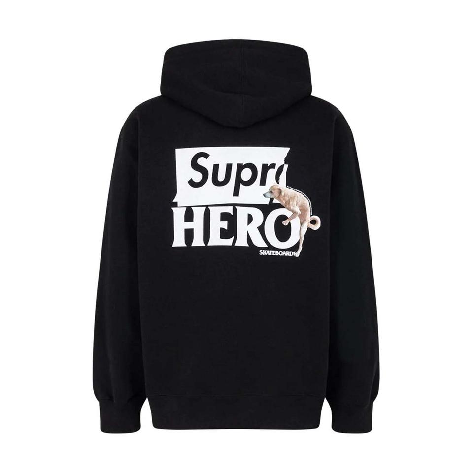 Supreme X Antihero Hoodie Black | IL459TV